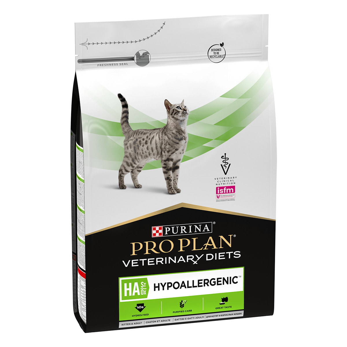 PURINA Pro Plan Veterinary Diets Hypoallergenic, dietă veterinară pisici, hrană uscată, afecțiuni digestive și dermatologice, 3.5kg 3.5kg
