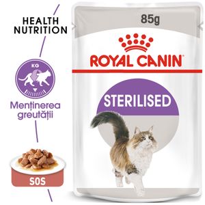 Royal Canin Sterilised Adult, hrană umedă pisici sterilizate, (în sos)