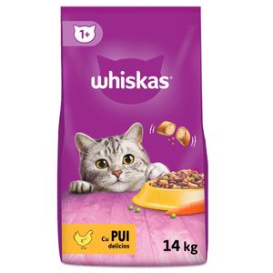 WHISKAS Adult, Pui, hrană uscată pisici