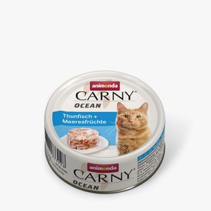 CARNY Ocean, Ton și Fructe de Mare, conservă hrană umedă fără cereale pisici, (în aspic), 80g