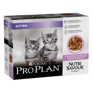 PURINA Pro Plan Nutrisavour Junior, Curcan, hrană umedă pisici junior, (în sos)