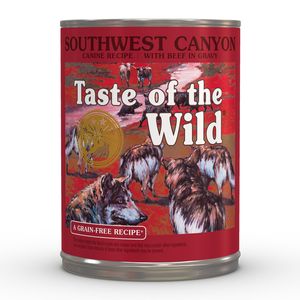 TASTE OF THE WILD Southwest Canyon, Vită, conservă hrană umedă fără cereale câini, (în sos)