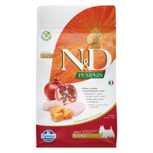 N&D Pumpkin Adult Mini, XS-S, Pui și Rodie, hrană uscată fără cereale câini