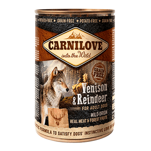 CARNILOVE, Căprioară și Ren, conservă hrană umedă fără cereale câini, (în aspic), 400g