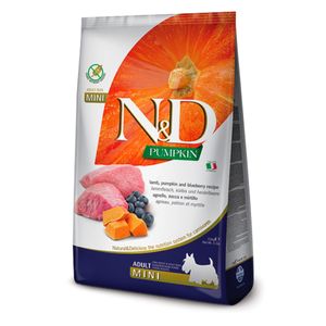 N&D Pumpkin Adult Mini, XS-S, Miel și afine, hrană uscată fără cereale câini
