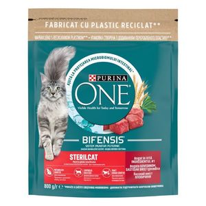 PURINA One Sterilcat, Vită cu Grâu, hrană uscată pisici sterilizate