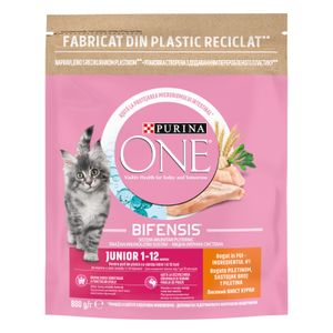 PURINA One Junior, Pui cu Cereale Integrale, hrană uscată pisici junior