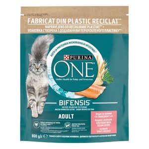 PURINA One Adult, Somon cu Cereale Integrale, hrană uscată pisici