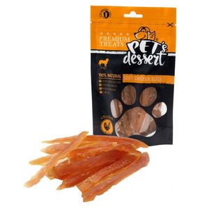 PET'S DESSERT Soft Slice, XS-XL, Pui, punguță recompense fără cereale câini, 80g