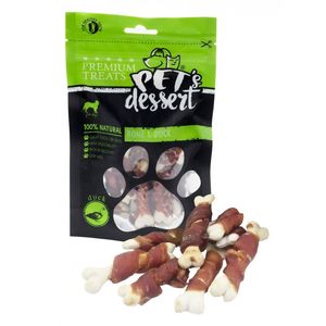 PET'S DESSERT Bone & Duck, XS-XL, Rață, punguță recompense fără cereale câini