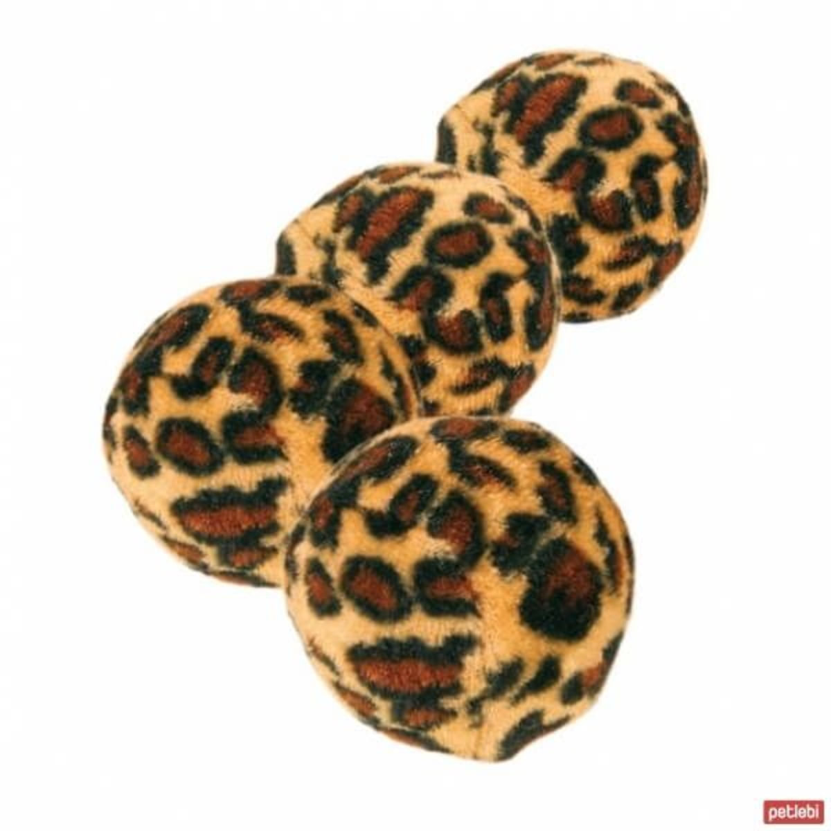 Trixie, jucărie minge leopard, pisici, cu clopoțel, plastic, multicolor, 3.5cm, 4 buc 3.5cm