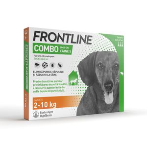 Frontline Combo, soluție spot-on antiparazitara, caini
