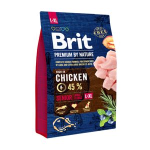 BRIT Premium By Nature Senior Large Breed, L-XL, Pui, hrană uscată câini senior