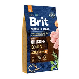 BRIT Premium By Nature Adult Medium Breed, M, Pui, hrană uscată câini