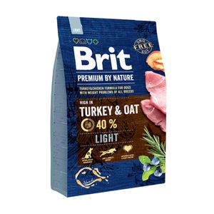 BRIT Premium By Nature Light, Curcan cu Ovăz, hrană uscată câini, managementul greutății