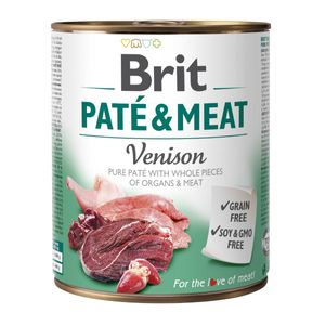 BRIT Pate & Meat, Vânat, conservă hrană umedă fără cereale câini, (pate cu bucăți de carne)