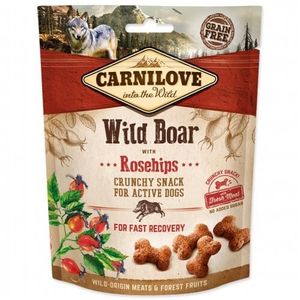 CARNILOVE Crunchy Snack, Mistreț cu Măceșe, recompense funcționale fără cereale câini, convalescență, 200g