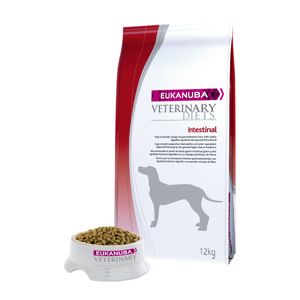 EUKANUBA Veterinary Diets Intestinal, Pui și Curcan, dietă veterinară câini, hrană uscată, afecțiuni digestive