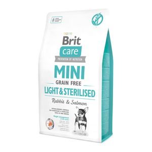 BRIT Care Mini Light & Sterilised, XS-S, Iepure, hrană uscată fără cereale câini sterilizați