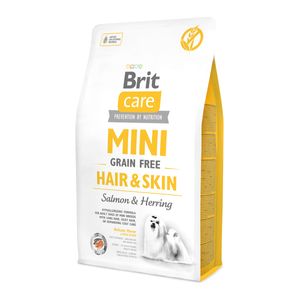 BRIT Care Mini Hair & Skin Adult, XS-S, Somon, hrană uscată fără cereale câini, piele și blană