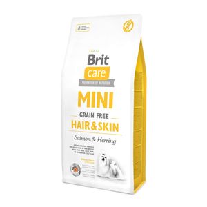 BRIT Care Mini Hair & Skin Adult, XS-S, Somon, hrană uscată fără cereale câini, piele și blană