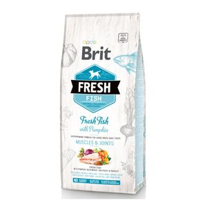 BRIT Fresh Muscles & Joints Adult L-XL, Pește cu Dovleac, hrană uscată conținut redus cereale câini