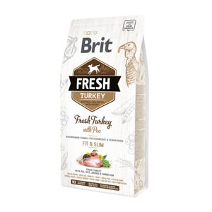 BRIT Fresh Fit & Slim Adult S-XL, Curcan cu Mazăre, hrană uscată conținut redus cereale câini, managemetul greutății