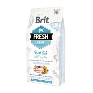 BRIT Fresh Muscles & Joints Adult L-XL, Pește cu Dovleac, hrană uscată conținut redus cereale câini