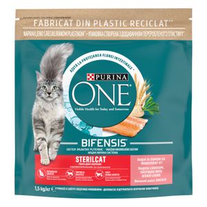 PURINA One Sterilcat, Somon cu Grâu, hrană uscată pisici sterilizate