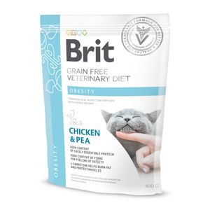 BRIT GF Veterinary Diet Obesity, Pui cu Mazăre, dietă veterinară pisici, hrană uscată fără cereale