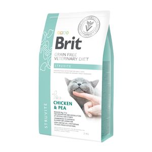 BRIT GF Veterinary Diet Struvite, Pui cu Mazăre, dietă veterinară pisici, hrană uscată fără cereale