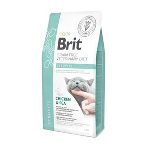 BRIT GF Veterinary Diet Struvite, Pui cu Mazăre, dietă veterinară pisici, hrană uscată fără cereale