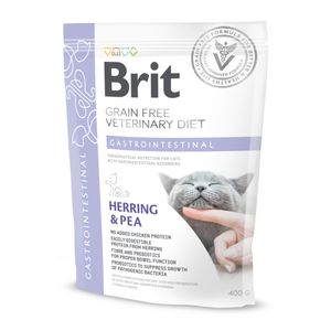 BRIT GF Veterinary Diet Gastrointestinal, Hering cu Mazăre, dietă veterinară pisici, hrană uscată fără cereale