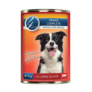 4Dog Conserva cu Carne de Vita