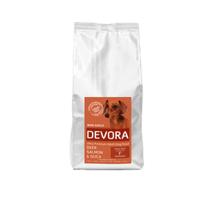 Devora Grain Free Dog Mini Adult cu Caprioara, Somon si Rata