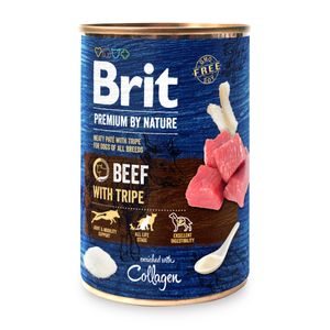BRIT Premium By Nature, Vită și Burtă, conservă hrană umedă fără cereale câini, (pate)