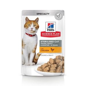 Hill's SP Feline Adult Sterilised Plic Pui, 85 g