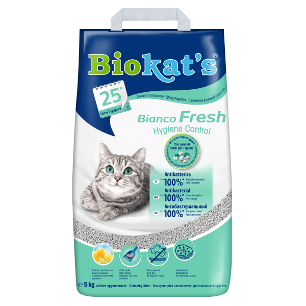 BIOKAT\'S, Fresh, așternut igienic pisici, granule, argilă, aglomerant, neutralizare mirosuri, 5kg