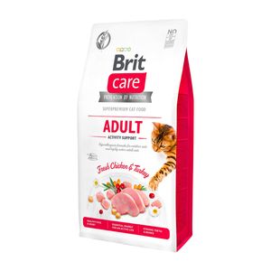 BRIT Care Adult Activity Support, Pui și Curcan, hrană uscată fără cereale pisici, activitate intensă