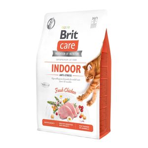 BRIT Care Indoor Anti-Stress, Pui, hrană uscată fără cereale pisici, antistres