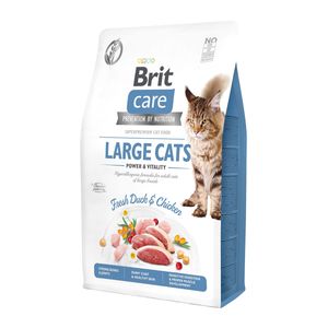 BRIT Care Large Cats Power & Vitality L-XL, Rață și Pui, hrană uscată fără cereale pisici