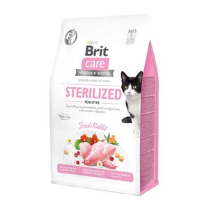 BRIT Care Sterilized Sensitive, Iepure, hrană uscată fără cereale pisici sterilizate