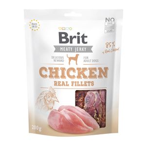 BRIT Jerky Chicken Fillets, recompense câini, File deshidratat Pui