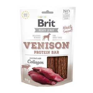 BRIT Jerky Venison Protein Bar, recompense câini, Batoane proteice Vânat