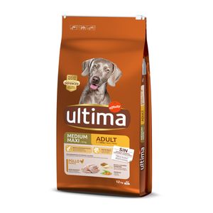 ULTIMA Dog Medium & Maxi Adult, Pui, hrană uscată câini