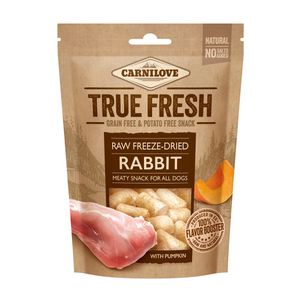 CARNILOVE True Fresh Raw Freeze-Dried, Iepure cu Dovleac, recompense presate la rece fără cereale câini, 40g