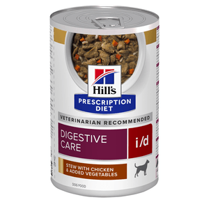 HILL'S Prescription Diet i/d Digestive Care, Pui cu Legume, dietă veterinară câini, conservă hrană umedă, sensibilități digestive