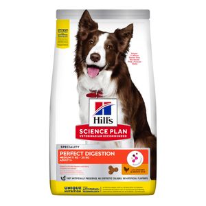 HILL'S SP Perfect Digestion Medium Adult, Pui cu Orez Brun, hrană uscată câini, sensibilități digestive