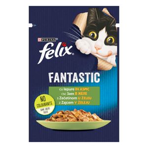 PURINA Felix Fantastic, Iepure, hrană umedă pisici, (în aspic)
