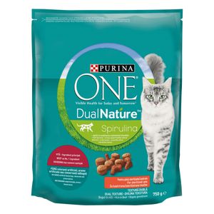 PURINA One DualNature, Vită, hrană uscată pisici sterilizate, 750g